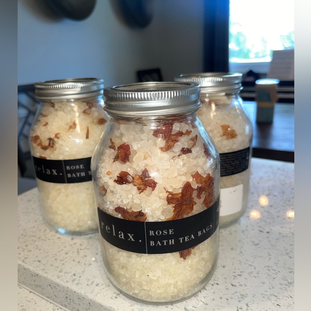 RELAX ROSE BATH TEA BAGS (NEW) BATH SALT
